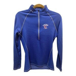 Under Armour Chicago Cubs Blue fitted half-zip long sleeve